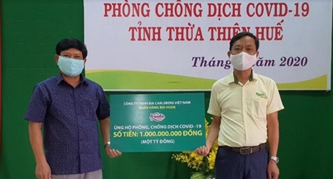 Carlsberg hỗ trợ 2 tỉ đồng cho các tỉnh Bắc miền Trung chống dịch