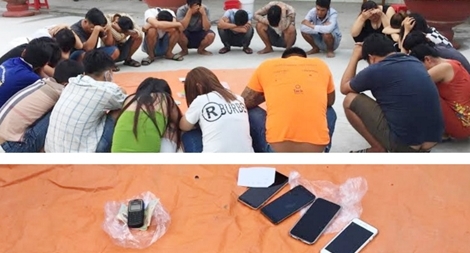 22 thanh niên lắc tài xỉu ăn tiền bị "tóm"