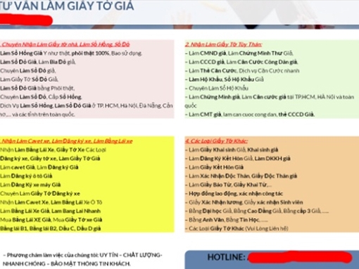 Tràn lan các kiểu làm giả giấy tờ trên mạng