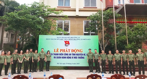 Thanh niên Học viện Chính trị CAND ra quân hành động vì môi trường 