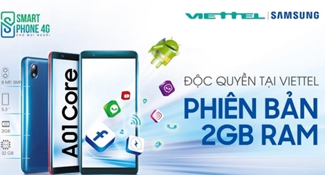 Viettel bán Samsung Galaxy A01 Core chỉ 1.790.000 đồng