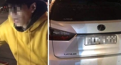 Tài xế xe Lexus hút thuốc lào nhưng "nhầm" sang cỏ Mỹ