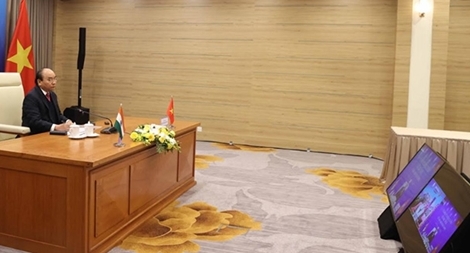 Hội đàm trực tuyến giữa Thủ tướng Nguyễn Xuân Phúc và Thủ tướng Ấn Độ 