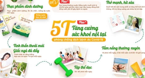  “Bí kíp” 5T+ tăng cường sức khỏe phòng chống dịch bệnh