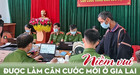 Niềm vui được làm căn cước mới ở Gia Lai