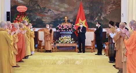 Chủ tịch nước tiếp đoàn lãnh đạo Giáo hội Phật giáo Việt Nam