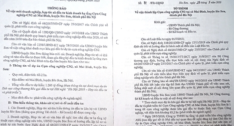 Bất thường trong việc thẩm định hồ sơ dự án cụm công nghiệp trị giá gần 1.000 tỷ đồng