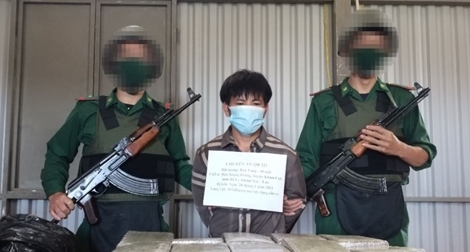 Vận chuyển 20 bánh cần sa qua biên giới