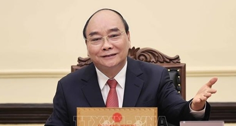 Chủ tịch nước Nguyễn Xuân Phúc điện đàm với Tổng thống Rumani Klaus Werner Iohannis