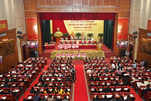 Khai mạc Đại hội đại biểu Đảng bộ tỉnh Vĩnh Phúc lần thứ XVII