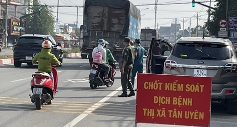 Cách ly xã hội 3 phường ở thị xã Tân Uyên (Bình Dương) theo chỉ thị 16