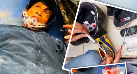 Phê ma túy, vừa chạy xe vừa lắc lư