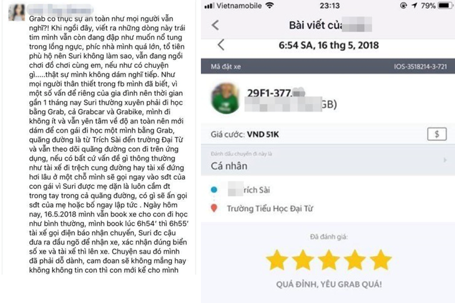 Xử phạt hành chính lái xe GrabBike quấy rối tình dục bé gái 