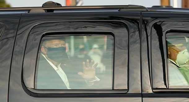 Bất ngờ xuất hiện trước công chúng, ông Trump có thể ra viện sớm