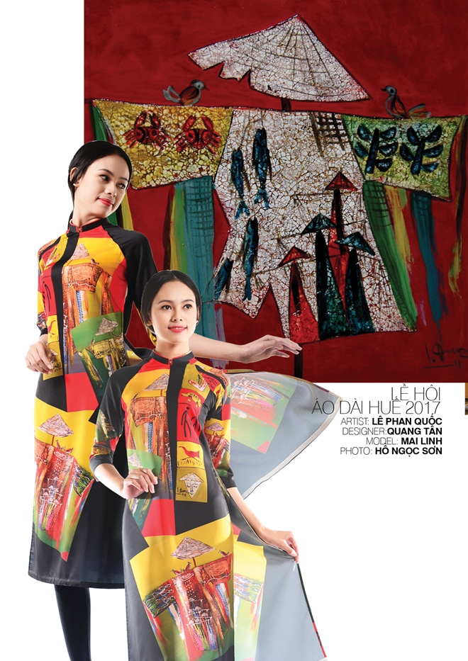 Cuộc gặp gỡ thú vị giữa áo dài và hội họa 