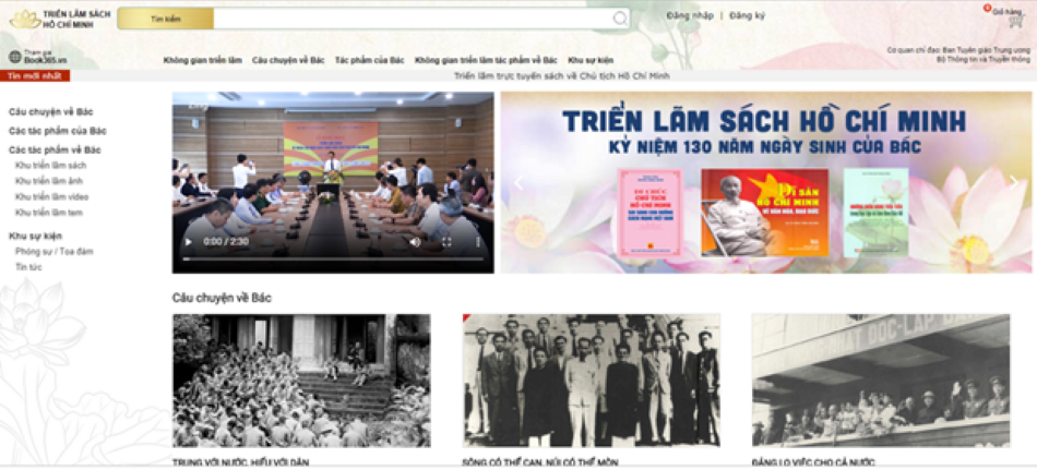 Đẩy mạnh học và làm theo Bác qua triển lãm sách trực tuyến