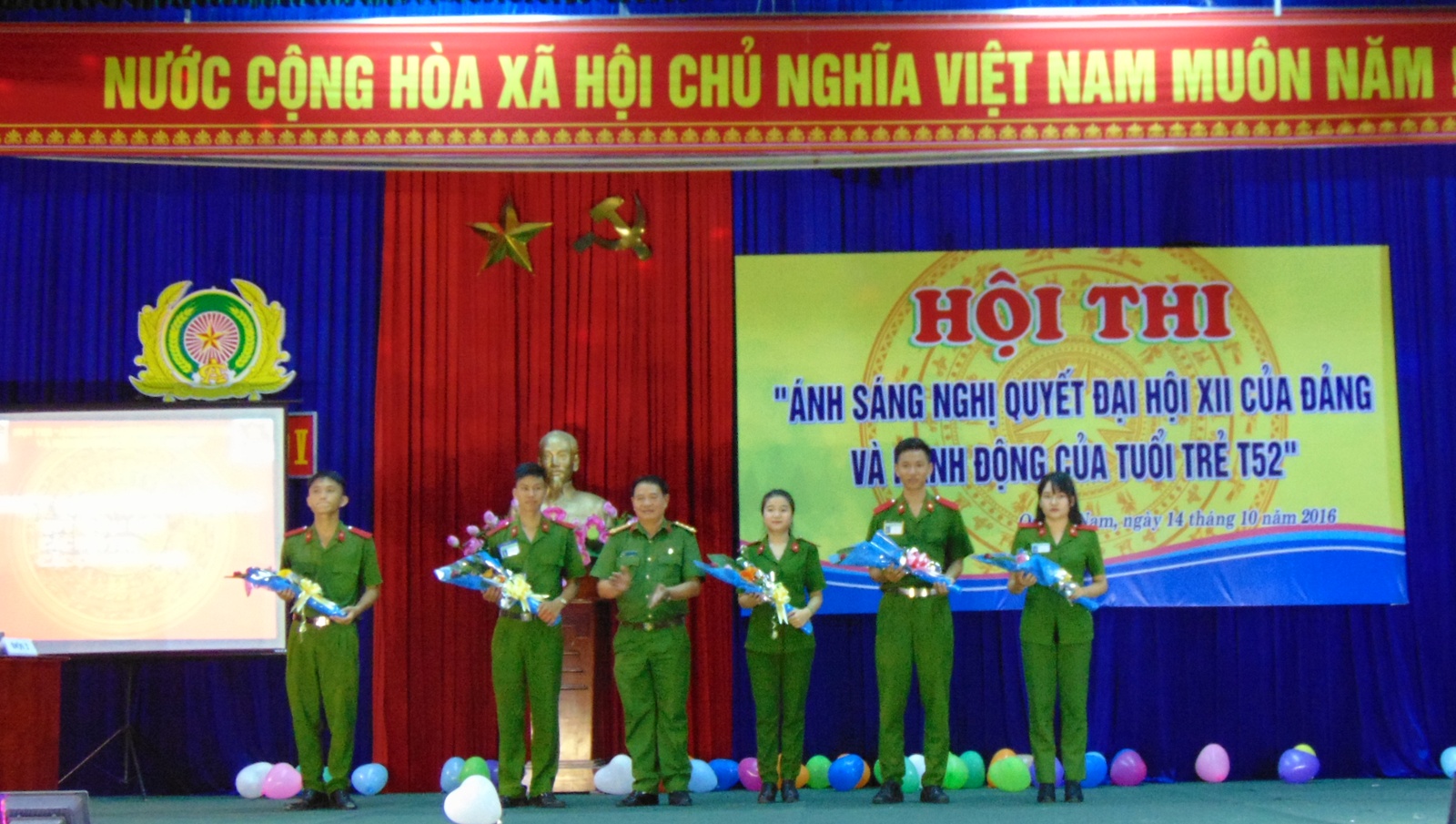 Trường Trung cấp CSND V tổ chức Hội thi tìm hiểu Nghị quyết Đại hội XII 