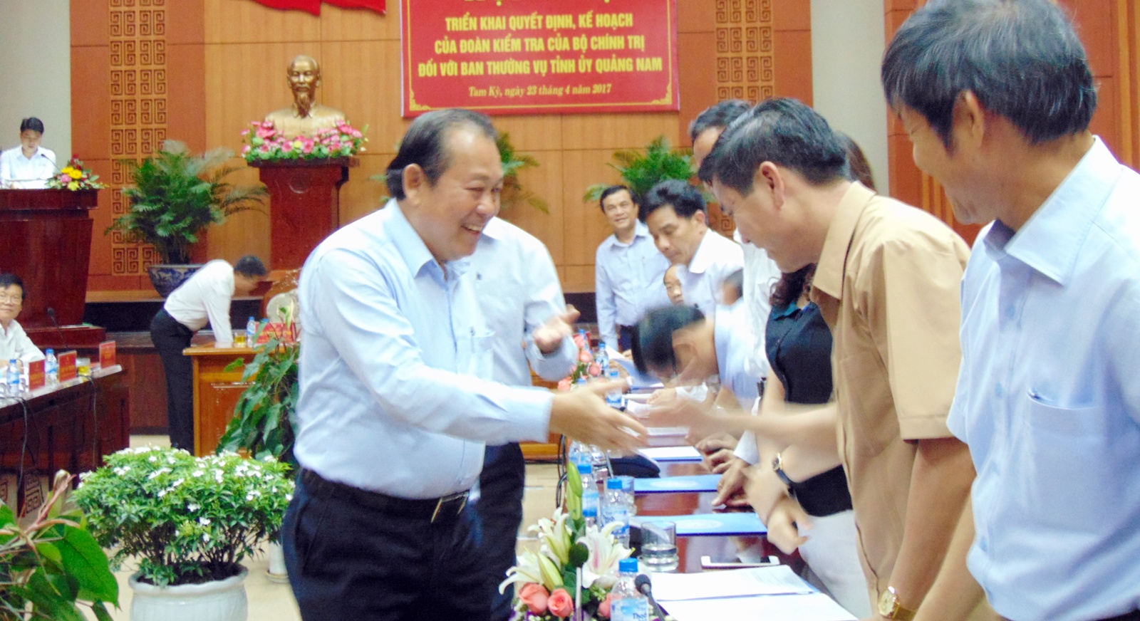 Đoàn công tác của Bộ Chính trị kiểm tra công tác cán bộ tại Quảng Nam