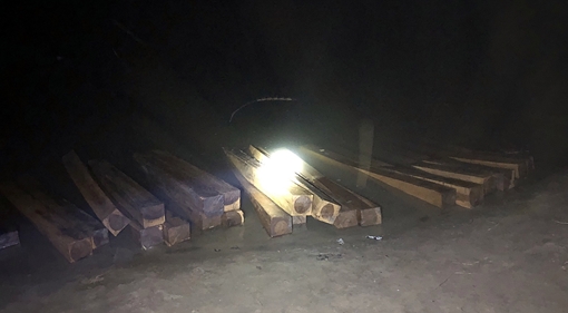 50 hộp gỗ lậu"trôi" trên sông Vu Gia