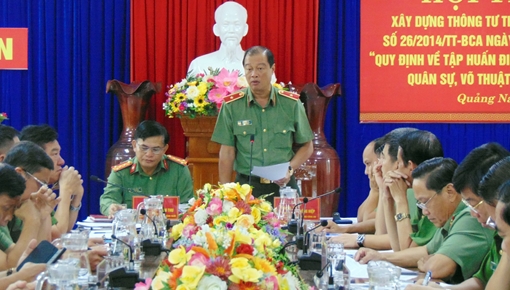 Lấy ý kiến góp ý quy định về tập huấn điều lệnh, huấn luyện quân sự, võ thuật trong CAND