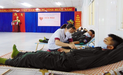 Tiểu đoàn CSCĐ số 3 tham gia hiến máu tình nguyện