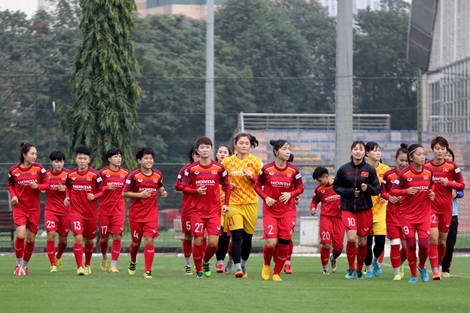 Đội tuyển bóng đá nữ có buổi tập đầu tiên chuẩn bị cho vòng loại Olympic 2020