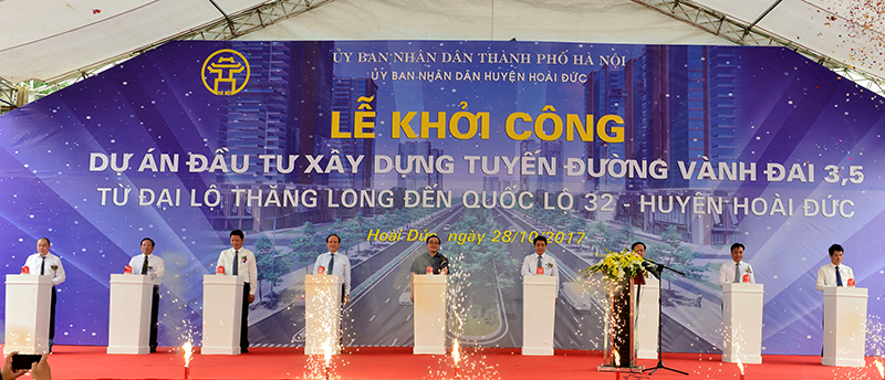 Khởi công xây dựng đường Vành đai 3,5 rộng 6 làn xe