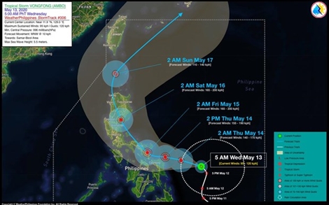 Cảnh giác với bão Vongfong đầu mùa