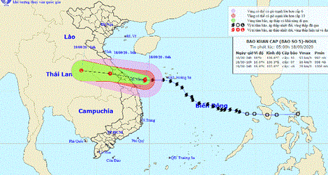 Bão số 5 đổ bộ Quảng Bình- Quảng Nam với cấp 12 trong sáng nay