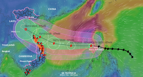 Xây dựng 3 kịch bản diễn biến của bão số 13