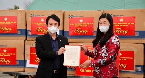 Hà Nội hỗ trợ 2 tỷ đồng và 50.000 khẩu trang cho tỉnh Hải Dương