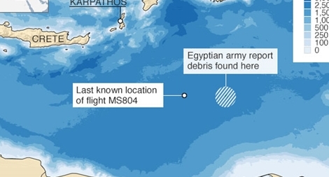 Tìm thấy hộp đen thứ 2 của máy bay Ai Cập gặp nạn