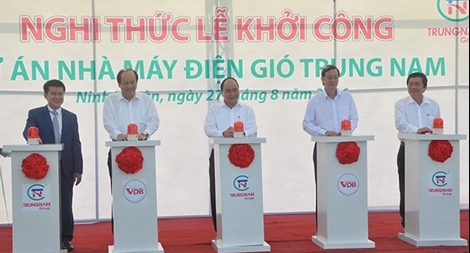 Khởi công dự án Nhà máy Điện gió đầu tiên ở Ninh Thuận