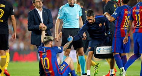 Messi dính chấn thương phải nghỉ 3 tuần