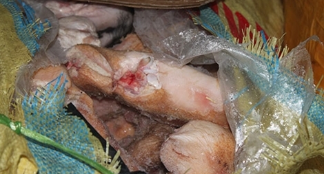 Gần 3 tấn nội tạng bốc mùi đang trên đường đến nhà hàng