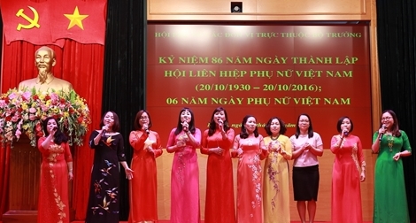 Hội Phụ nữ các đơn vị trực thuộc Bộ trưởng mít tinh kỷ niệm Ngày thành lập Hội Liên hiệp phụ nữ Việt Nam