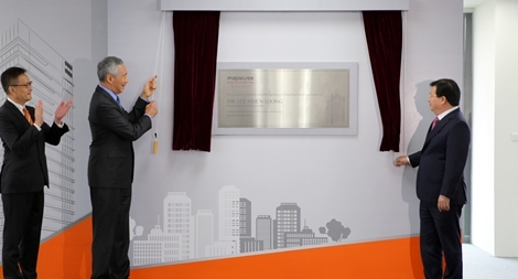 Lãnh đạo Chính phủ và Thủ tướng Lý Hiển Long khai trương Trung tâm doanh nghiệp