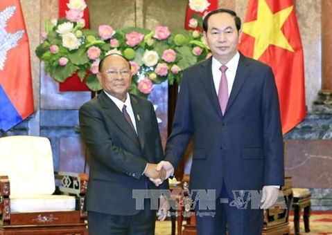 Chủ tịch nước tiếp Chủ tịch Quốc hội Campuchia