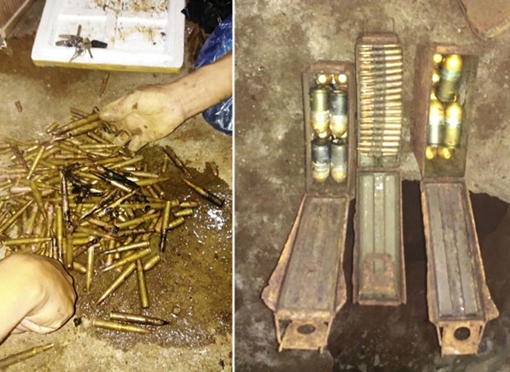 Đào móng làm nhà, phát hiện hàng loạt đạn pháo vỏ còn vàng chóe