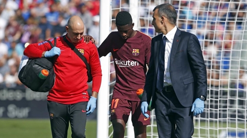 Barca "mất" Ousmane Dembele đến cuối năm