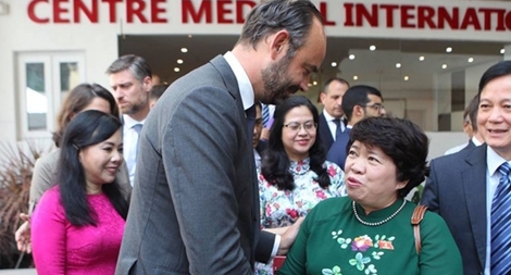 Thủ tướng Pháp dự lễ khai trương Trung tâm Y tế Pháp tại thành phố Hồ Chí Minh