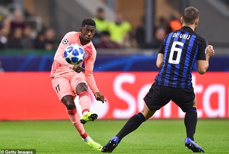 Barca để Inter cầm hòa trong ngày vắng Messi