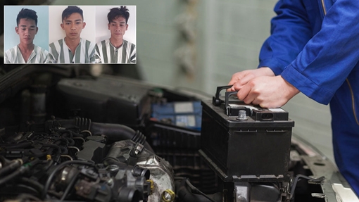 Phá băng nhóm trộm gần 50 bình ắc-quy xe ôtô