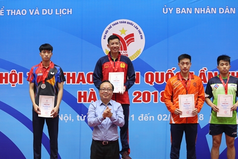 Bóng bàn Hà Nội giành 3 HCV tại Đại hội TDTT toàn quốc 2018