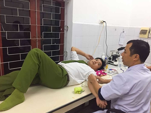 Trung úy Công an hiến máu cứu người