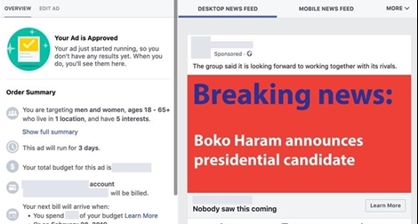 Facebook tiếp tay cho tin tức giả về bầu cử ở Nigeria?