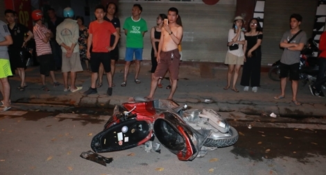 Hình ảnh tang thương vụ "xe điên" tông liên hoàn nữ công nhân môi trường tử vong