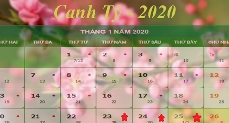 Chốt phương án đề xuất nghỉ Tết Nguyên đán Canh Tý 2020