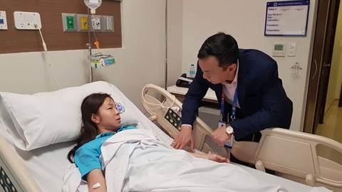 Cầu thủ nữ Việt Nam nhập viện sau khi giành HCV