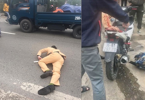 Trung úy CSGT bị đôi nam nữ tông xe máy trên QL32 đã qua cơn nguy kịch